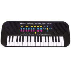Imagem de Teclado E Microfone Infantil 37 Teclas Hs-3755A Preto Dm Toys Dmt5701