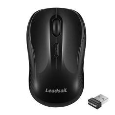 Imagem de LeadsaiL Mouse sem fio silencioso 2,4 G USB Mouse compacto óptico sem fio mini mouse silencioso sem fio, sem ruído, 4 botões, 3 mouse móvel DPI ajustável para PC/Laptop/Windows/Mac/Linux