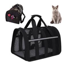 Imagem de Bolsa Transporte Cao Gato Cachorro Pet Faixa Refletiva Animal De Estim