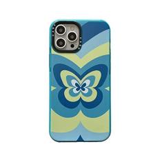 Imagem de Capa de telefone macia de borboleta de coração de amor colorido bonito para iphone 12 13 mini 11 pro max se 2020 7 8 plus 13pro xs max x xr capa, borboleta azul, para iphone 12pro max