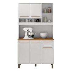 Imagem de Armário de Cozinha 5 Portas 1 Gaveta  Ametista  - Branco - Valde Móvei