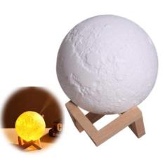 Imagem de Novo 880 Ml Umidificador De Ar 3d Lua Lâmpada Difusor De Luz Aroma Óle
