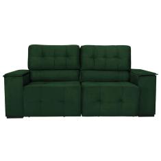 Imagem de Sofá Cama Retrátil Sala Vicenza 175cm Suede Verde