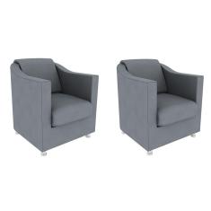 Imagem de Kit 2 Poltronas Decorativas Tilla Suede 