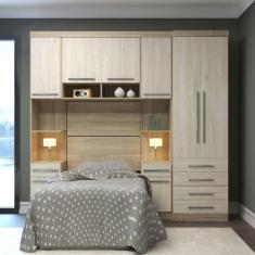 Imagem de Guarda Roupa Modulado Solteiro 8 Portas 6 Gavetas Com Cabeceira Master