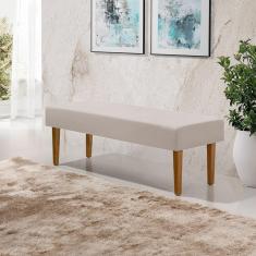 Imagem de Recamier Casal Pés em Madeira Maciça 1,38m Lisboa Veludo Bege