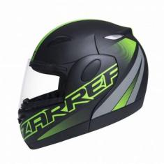 Imagem de Capacete Zarref V5 Neon Preto Fosco / Verde Robocop TAM 56