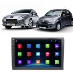 Imagem de Kit Multimidia 9 Pol Peugeot 307 Citroen C3 2002 2008 2012 GPS Wifi Tv