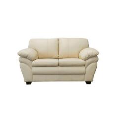 Imagem de Sofá De Couro Gana 2 Lugares Manteiga Pigmentado - Mempra Design