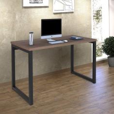 Imagem de Escrivaninha Industrial 120cm Ciplafe Preto Fosco/Amendoa
