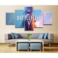 Imagem de Quadro Decorativos Jogo-battlefield com 5 peças 130x65 1