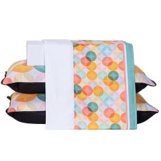 Imagem de Jogo De Cama Lençol Love Relax Branco Casal Padrão 04 Peças - Percal 200 Fios