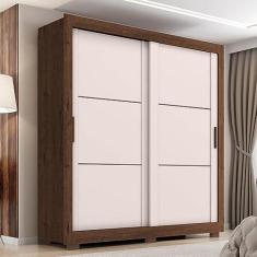Imagem de Guarda Roupa Casal 2 Portas 4 Gavetas Titanium Jacaranda/off White