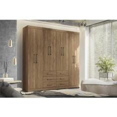 Imagem de Guarda-roupa Casal 8 Portas 6 Gavetas Liverpool com Pés Jatoba