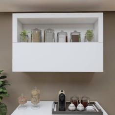 Imagem de Armário Aéreo para Cozinha 120cm Branco Fosco