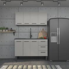 Imagem de Balcão para Pia de Cozinha 150cm 2 Portas 4 Gavetas Juno Cozimax