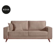 Imagem de Sofá 3 Lugares Lombok Veludo Marrom