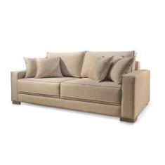 Imagem de Sofá 3 Lugares Fixo Living Hotello Linho Bege Medio 2M - Poltjá Moveis