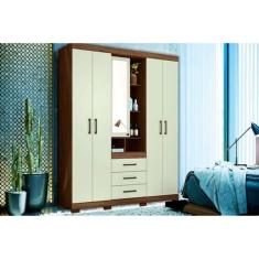 Imagem de Guarda Roupa 5 Portas E 3 Gavetas Havana Star 5.3 Jatobá-areia