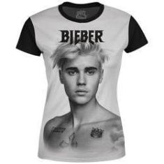 Imagem de Camiseta Baby Look Feminina Justin Bieber Md02