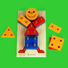 Imagem de Boneco geometrico brinquedo educativo