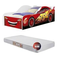Imagem de Cama Infantil Carro Mcqueen Crianças Com Colchão D20