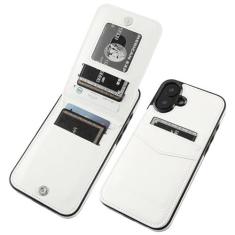 Imagem de KIHUWEY Capa carteira compatível com iPhone 16 Plus com suporte para cartão de crédito, fecho magnético de couro premium com suporte, capa protetora resistente para iPhone 16 Plus de 6,7 polegadas