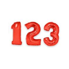 Imagem de Balão Metalizado Numeral Vermelho