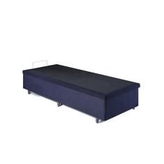 Imagem de Base de Box Baú Solteiro 96x203x34cm em Suede Preto