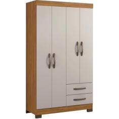 Imagem de Guarda-Roupa 4 Portas Malto Freijó com Off White - MoveisAqui - Notáve