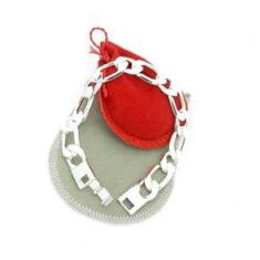 Imagem de Pulseira Masculina 21cm 12mm Largura Folheada Prata PL320