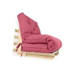 Imagem de Sofa Cama Solteiro Futon Dobrável Goiaba