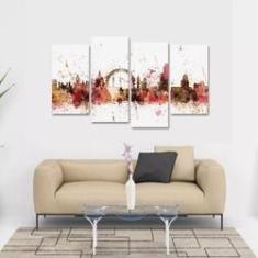 Imagem de Quadro Decorativo Color Mosaico Em Tecido 4 Peças