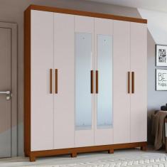 Imagem de Guarda-roupa Casal 6 Portas 3 Gavetas Jazz Com Espelho E Com