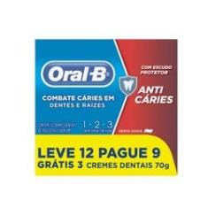 Imagem de Creme Dental Oral-B 123 Anti Caries Menta Suave 70g 12 unidades