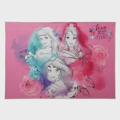 Imagem de Tapete Infantil Princesas da Disney Aquarela Joy 70cmx100cm Jolitex