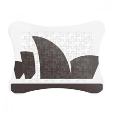 Imagem de Moldura de quebra-cabeça de casa de ópera de Sydney da Austrália, enfeite de jogo de quebra-cabeça