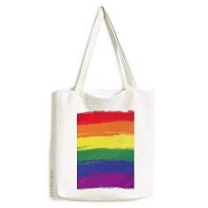 Imagem de Stippling Rainbow Gay LGBT sacola de lona bolsa de compras casual bolsa de mão