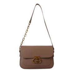 Imagem de Bolsa de Ombro Feminina, Bolsa de PU Macia Durável Com Corrente, Portátil Multiuso para Festas e Encontros (Tamanho Livre)
