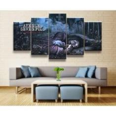 Imagem de Quadro Decorativo Terror5 5 peças 130x65 cm em tecido