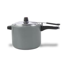 Imagem de Panela de Pressão 23 cm 7,5 L Revestimento Cerâmico Mineral Resist Cor Cinza Linha Ceramic Life Vapt Brinox