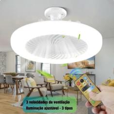 Imagem de Ventilador De Teto Com Led Lâmpada  Com Controle Remoto Inteligente Co