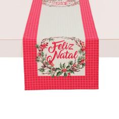 Imagem de Caminho de Mesa Natal Retangular 30x100cm Karsten Enfeites de Natal