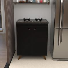 Imagem de Balcão Cooktop Auxiliar Cozinha 2 Portas 90x70cm NetMobil