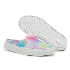 Imagem de Tênis Mule Feminino Slip On Calcanhar Aberto Babuche Tie Dye-Feminino