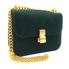 Imagem de Bolsa Feminina Transversal de Veludo com Alça de Corrente - Kingleen