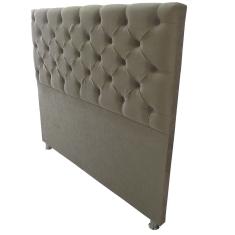 Imagem de Cabeceira Cama Box Capitonê Suede Am Bege King 195x120 Rbl