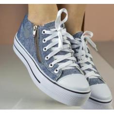 Imagem de Tenis Plataforma Via Star Shoes Ref. 1000 Jeans Claro