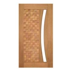 Imagem de Porta De Madeira Detalhe Arco P/vidro Maci a Cedro Arana Casm