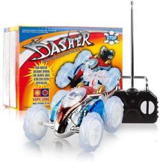 Imagem de Carrinho De Brinquedo Maluco Com Controle Remoto Gira 360º Com Luz Col
